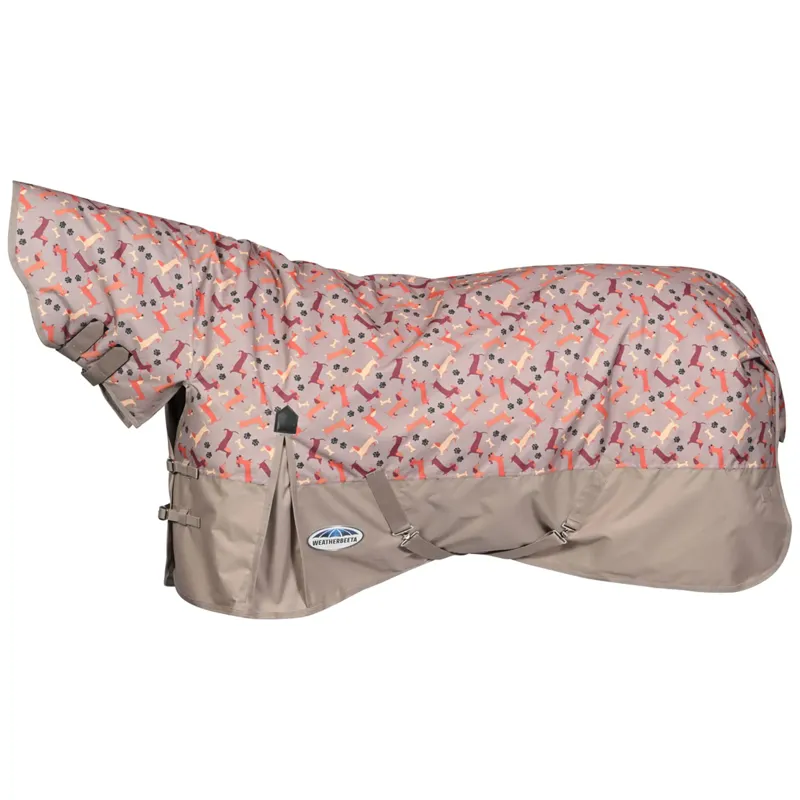 WeatherBeeta ComFiTec Essential 220g Combo Turnout Rug - Dachshund Print-1