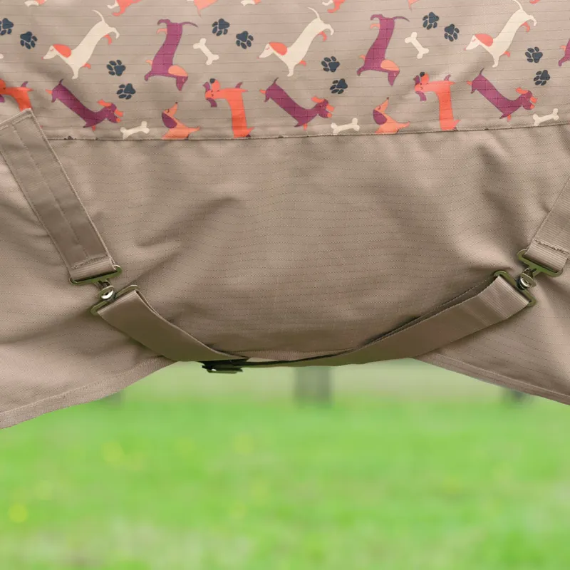 WeatherBeeta ComFiTec Essential 220g Combo Turnout Rug - Dachshund Print-3