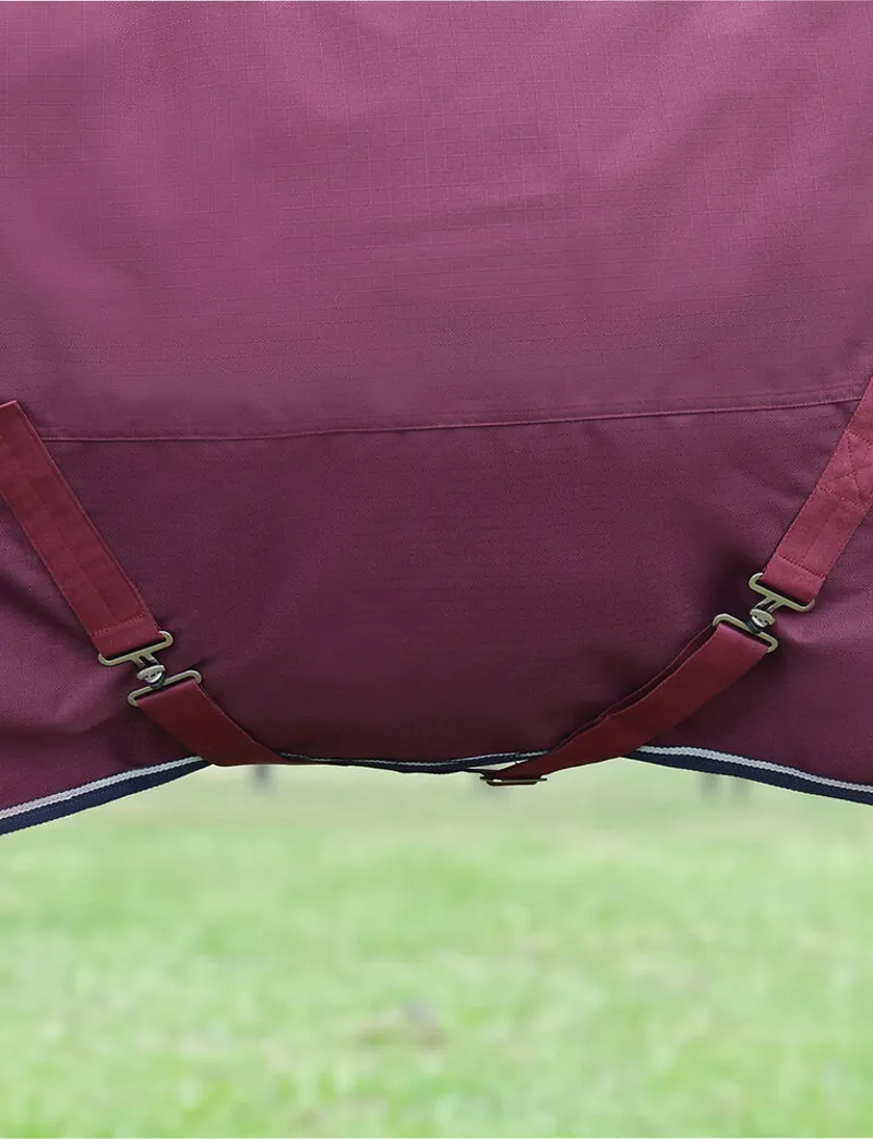 WeatherBeeta ComFiTec Essential 50g Turnout Detach-A-Neck - Burgundy/Navy-2