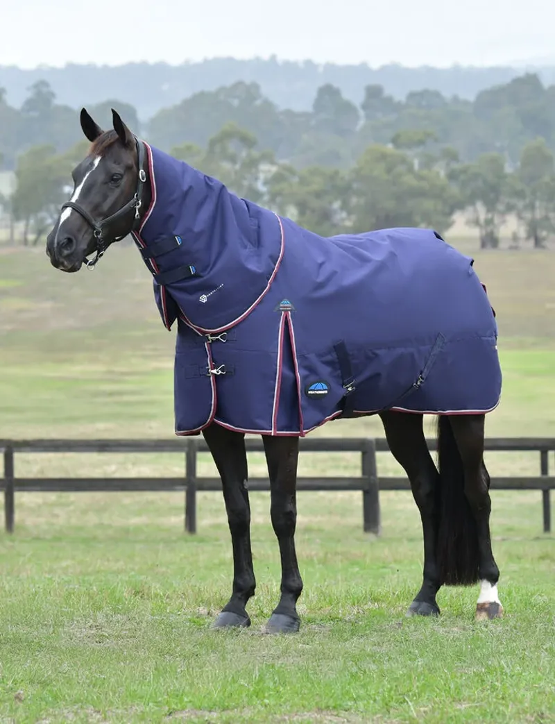 WeatherBeeta ComFiTec Essential 220G Turnout Rug Detach-A-Neck Navy