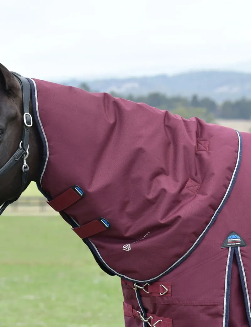 WeatherBeeta ComFiTec Essential 220G Turnout Rug Detach-A-Neck - Burgundy-2