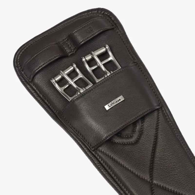 LeMieux Arika Contoured Dressage Girth - Brown-1