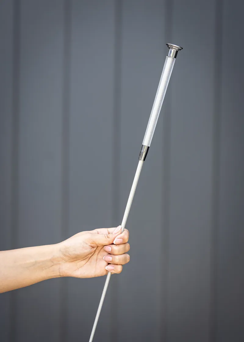 Woof Wear Gel Dressage Whip - Brushed Steel-1