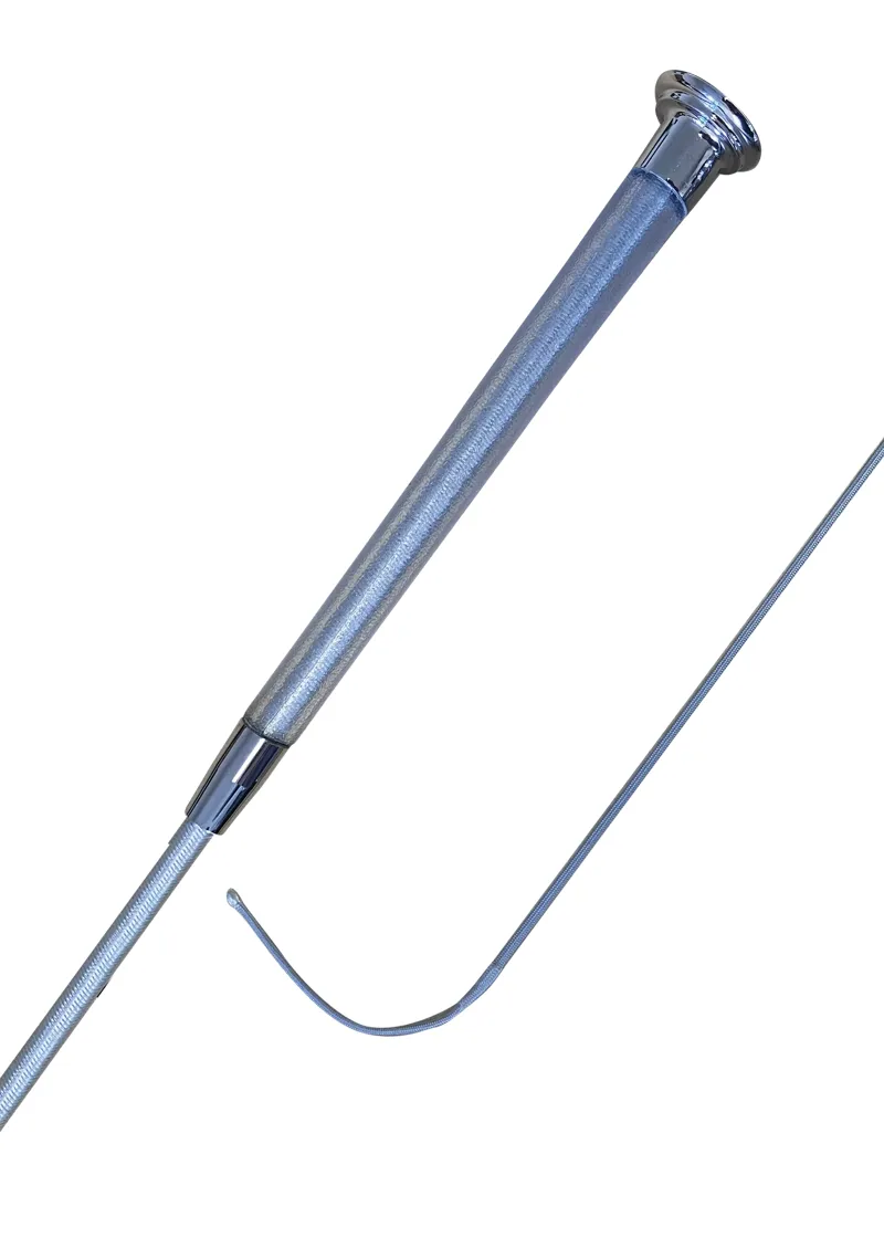 Woof Wear Gel Dressage Whip - Brushed Steel