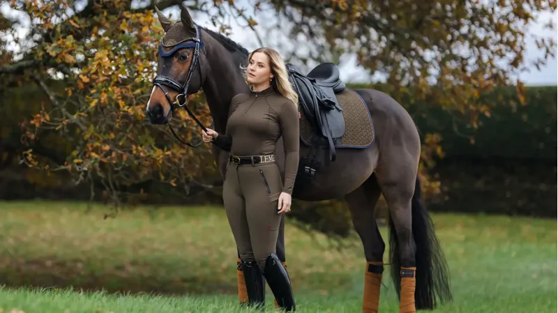 LeMieux Suede Dressage Square Saddle Pad - Alpine-3
