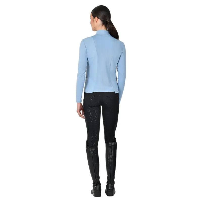 Dublin Brushed Fitted Ladies Base Layer Riding Top - Blue Fog-2