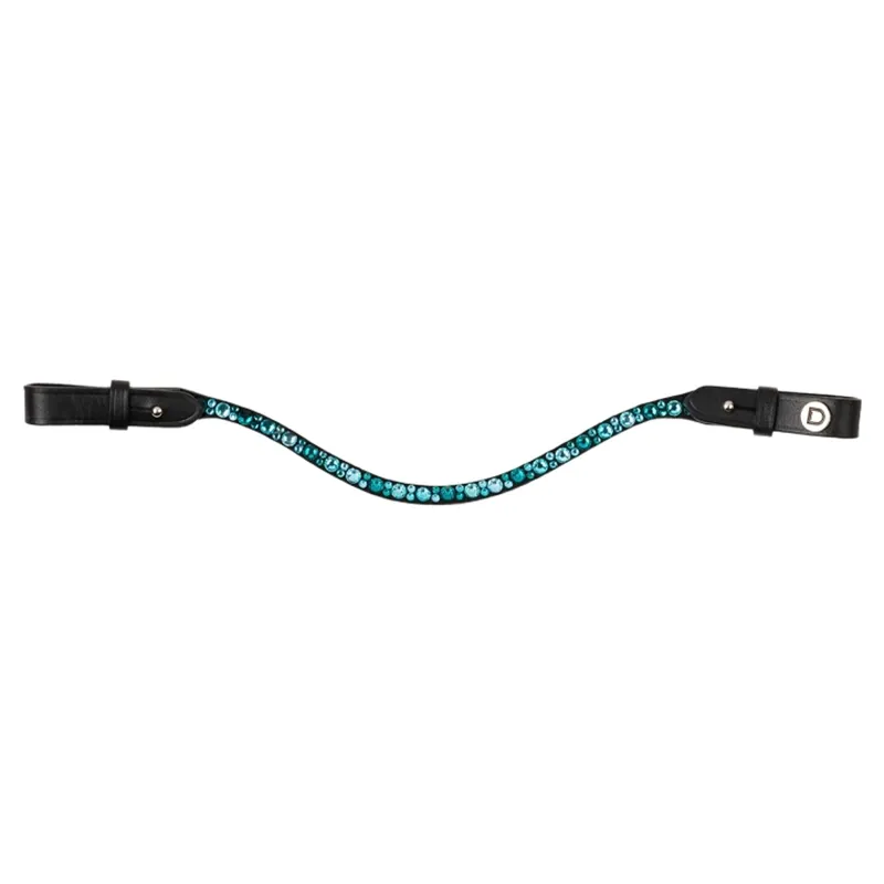 Dublin Ombre Diamante Browband - Aqua/Black