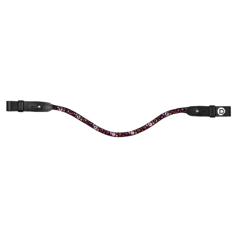 Dublin Ombre Diamante Browband - Burgundy/Black