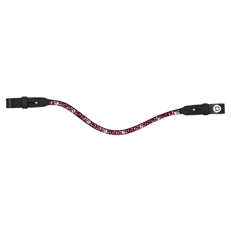 Dublin Ombre Diamante Browband - Pink/Black