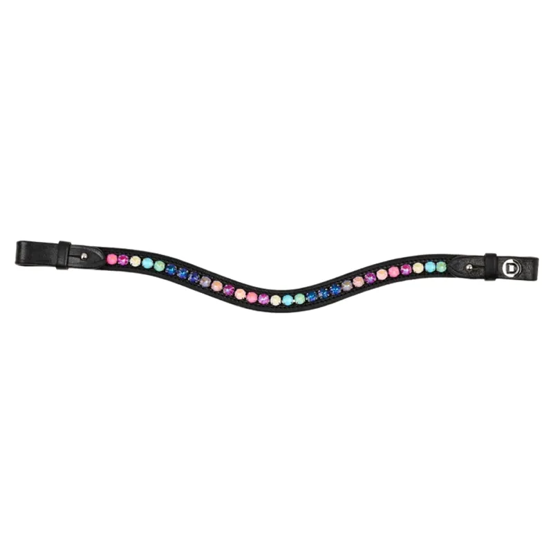 Dublin Ombre Rainbow Browband - Black