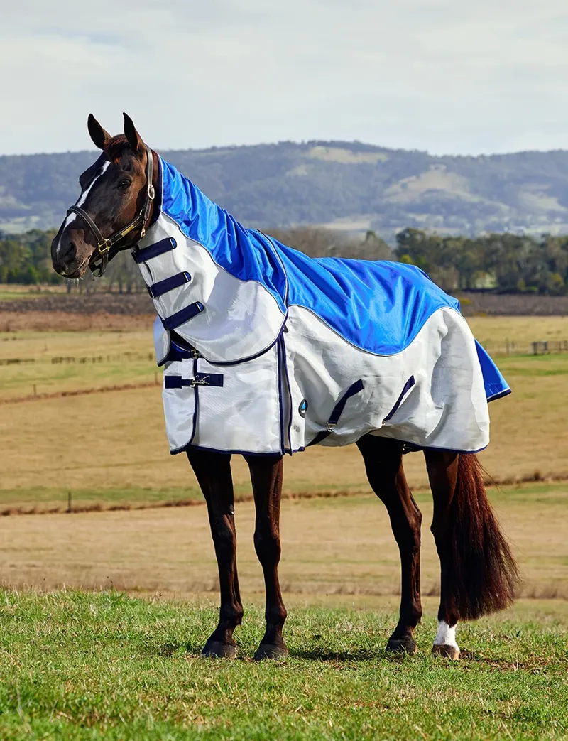 WeatherBeeta ComFiTec Duo Shield Detach-A-Neck Blue/Silver