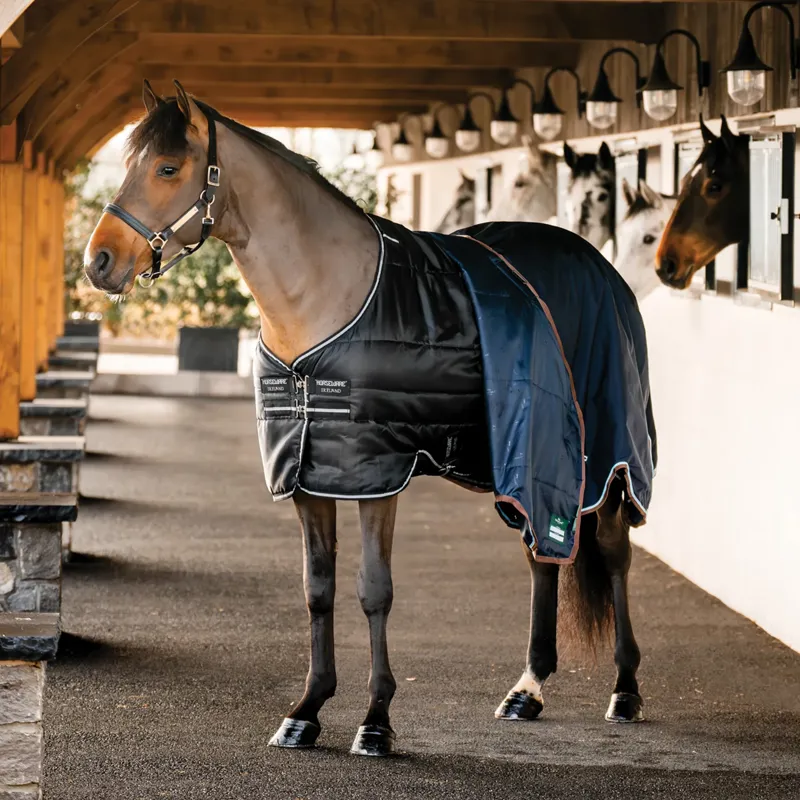 Horseware Easy-Layer 100g Stable Rug - Black/Silver-2