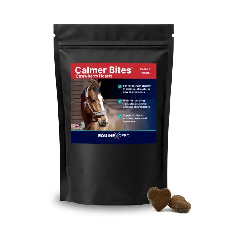 Equine Exceed Calmer Bites Strawberry Hearts - 30 bites-1