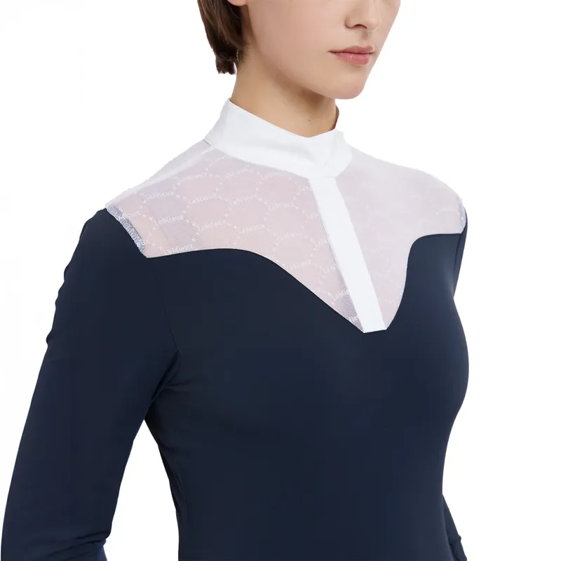 LeMieux Emily Long Sleeve Ladies Show Shirt - Navy-3