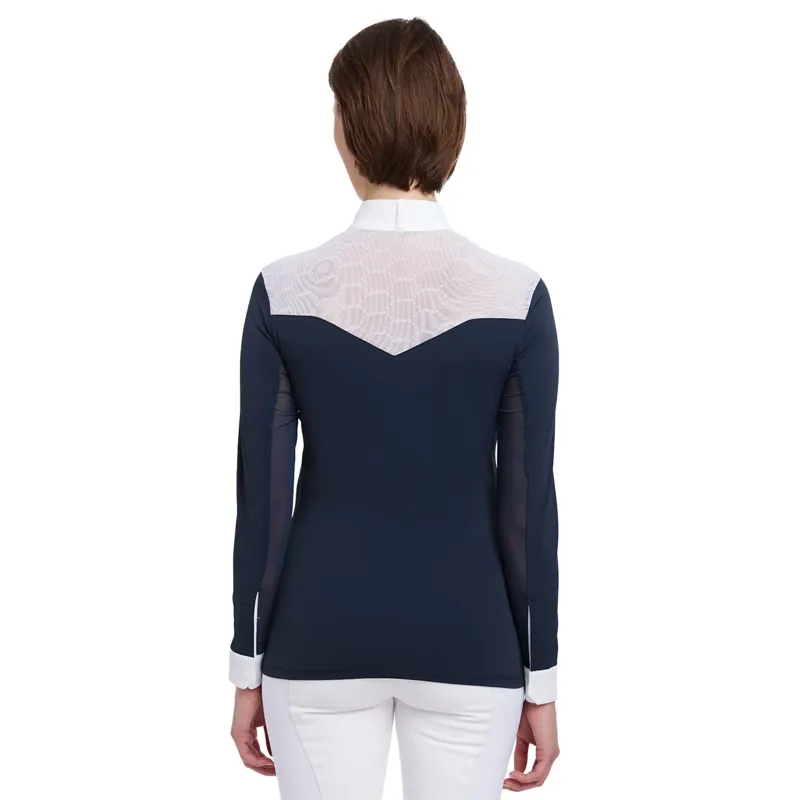 LeMieux Emily Long Sleeve Ladies Show Shirt - Navy-2