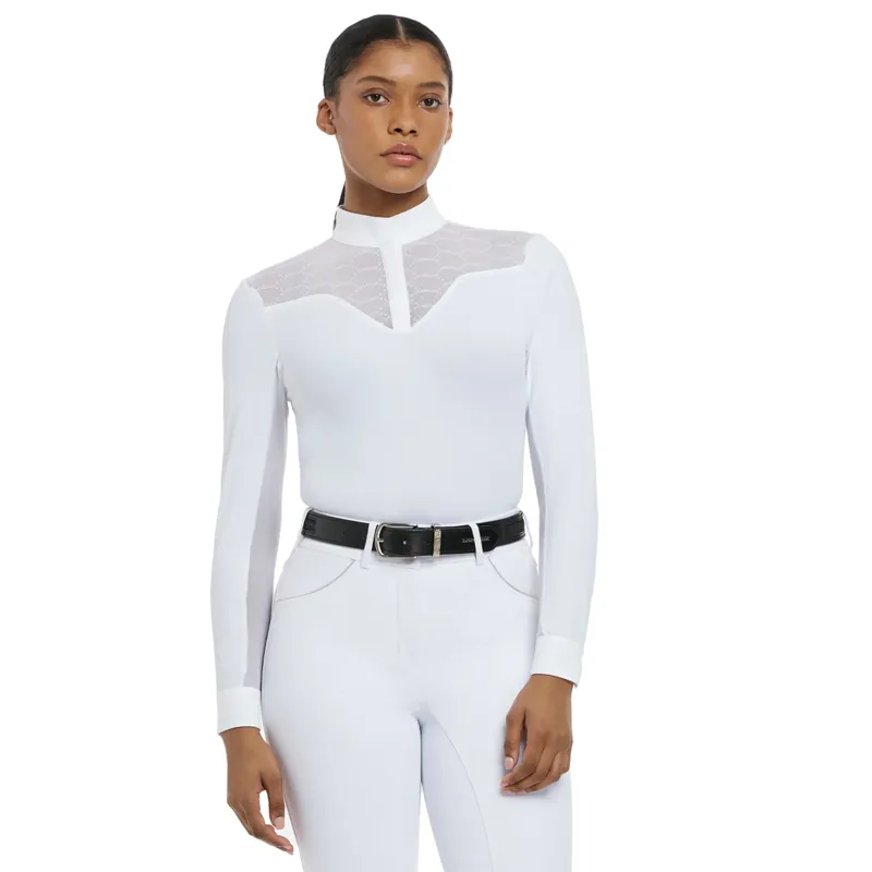 LeMieux Emily Long Sleeve Ladies Show Shirt - White-1