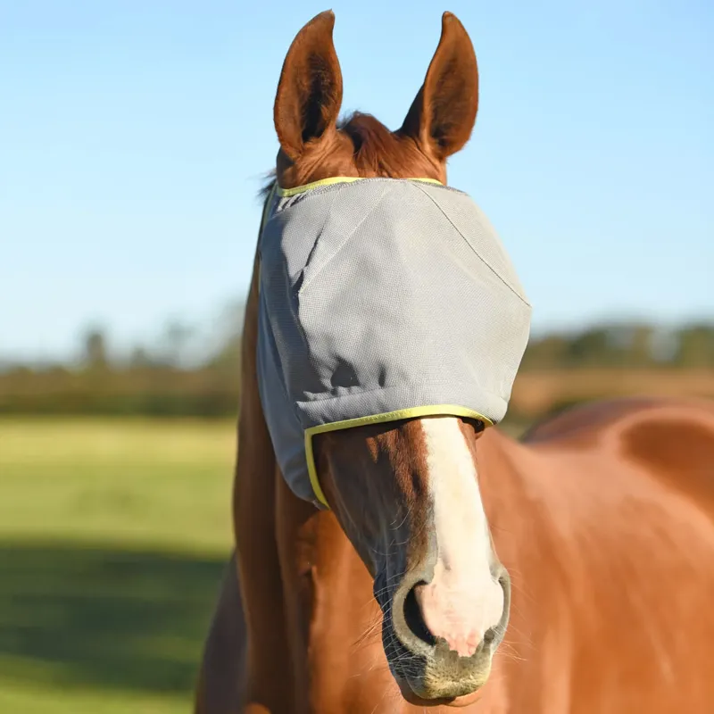 Equilibrium Field Relief Midi Fly Mask Without Ears - Grey/Yellow