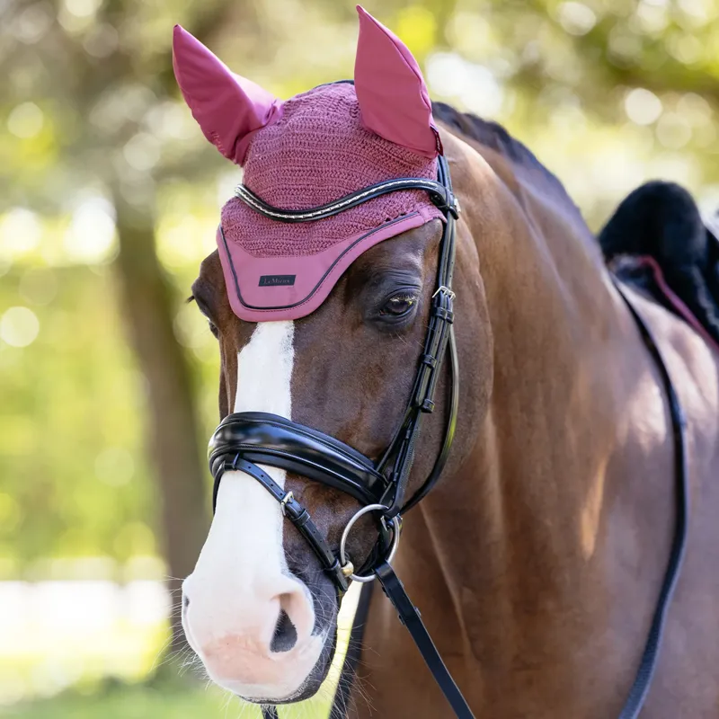 LeMieux Essence Fly Hood - Rosewood-3