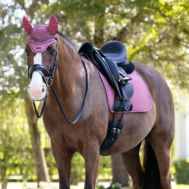 LeMieux Essence Dressage Square Saddlecloth - Rosewood-1