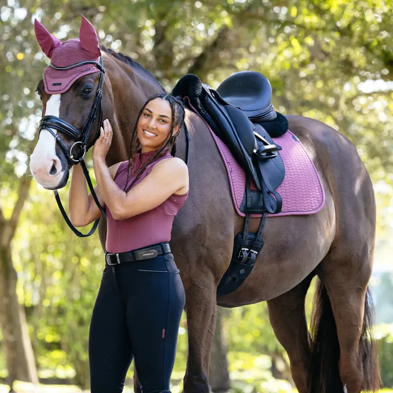 LeMieux Essence Dressage Square Saddlecloth - Rosewood-2