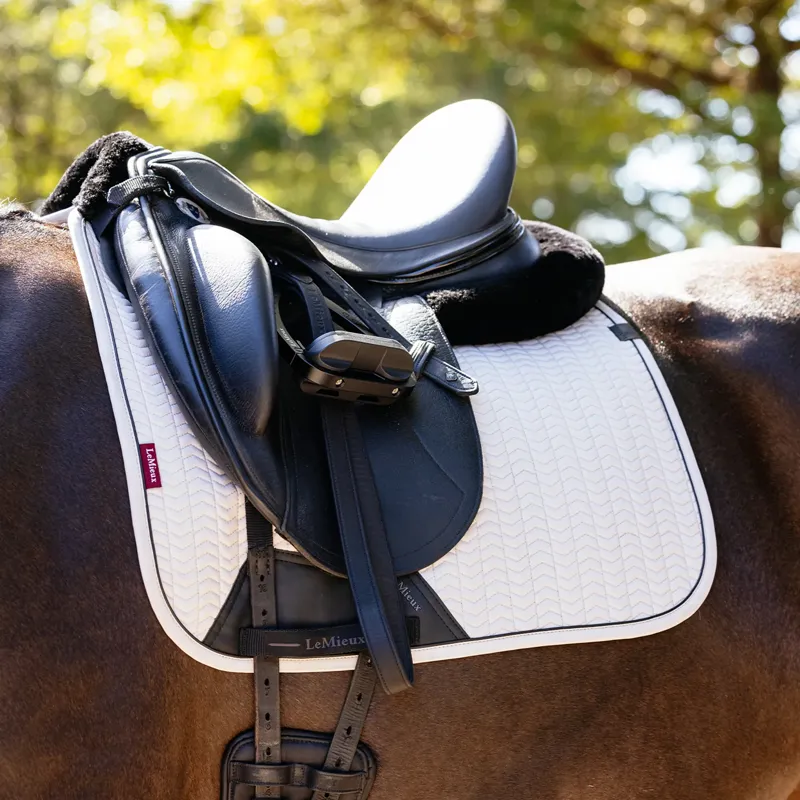LeMieux Essence Dressage Square Saddlecloth - Stone-1