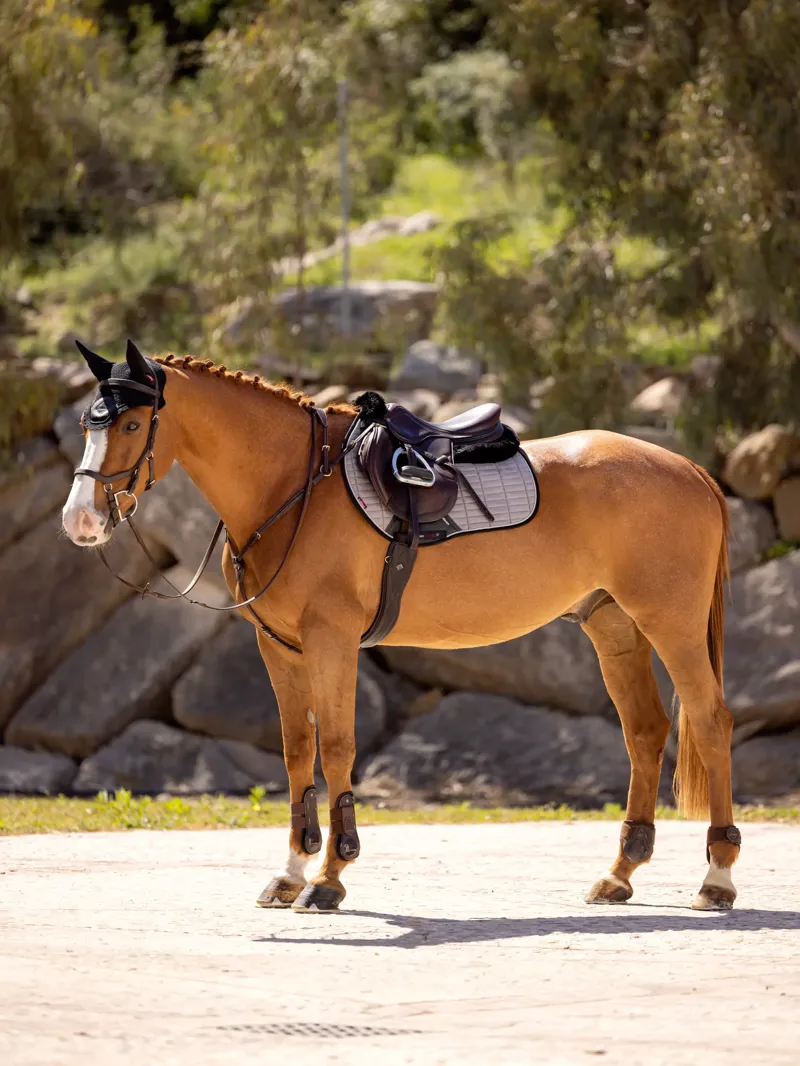 LeMieux Suede EuroJump Square - Grey-2