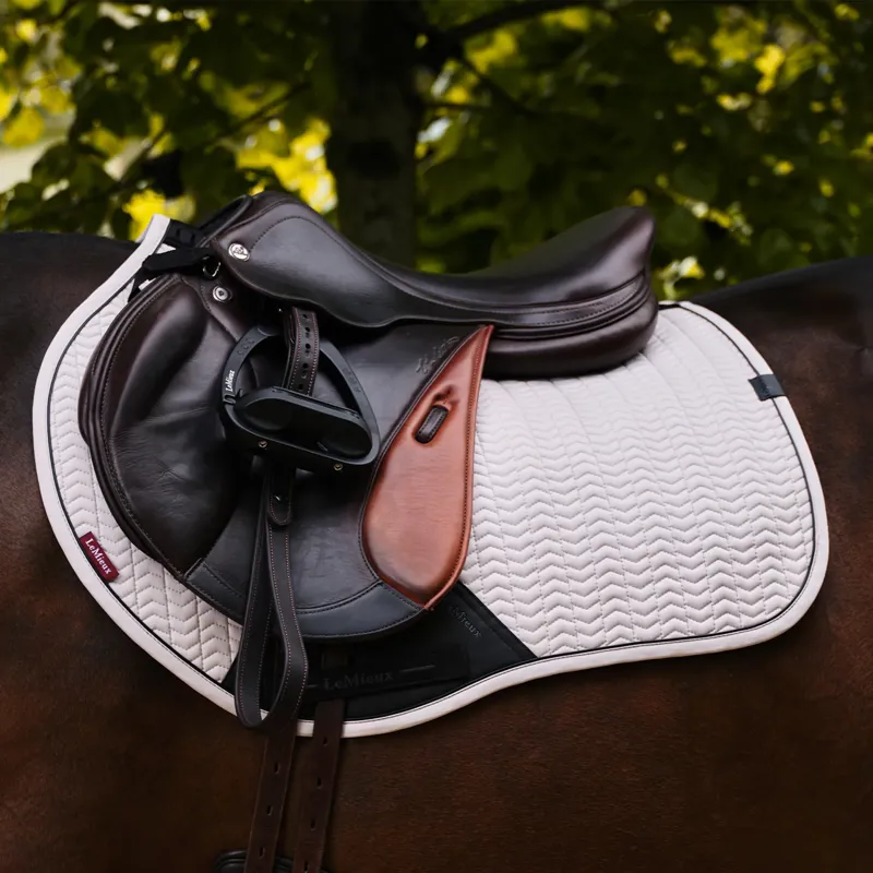 LeMieux Essence Eurojump Square Saddlecloth - Stone-1