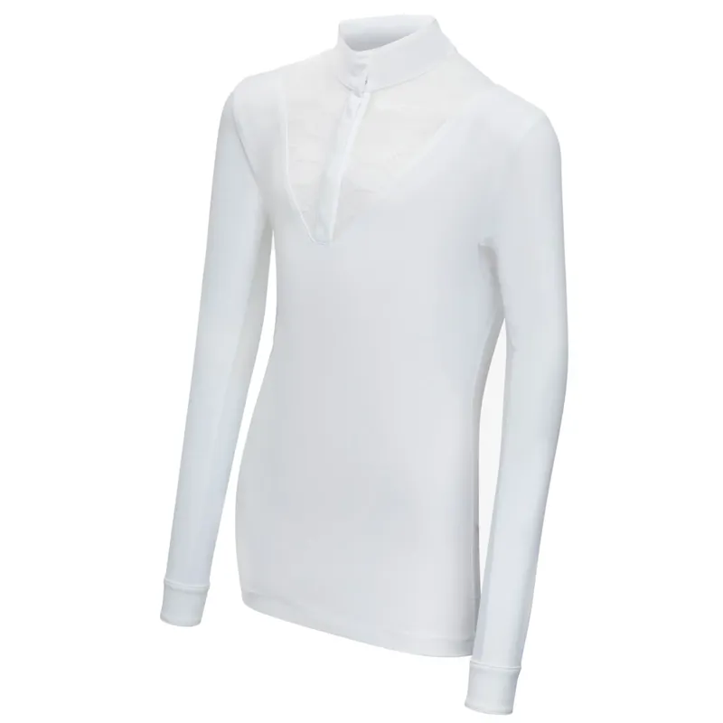 LeMieux Young Rider Eva Long Sleeve Show Shirt - White-1