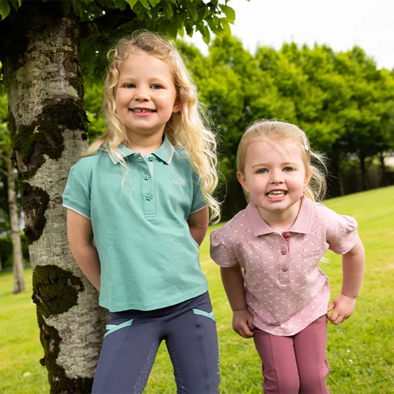 LeMieux Mini Polo Shirt - Lagoon-1