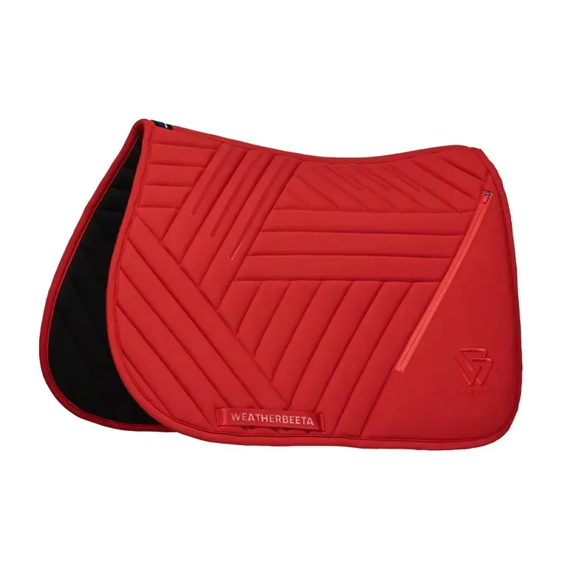 WeatherBeeta Softshell Pro Grip Euro Jump Saddle Pad - Red-1