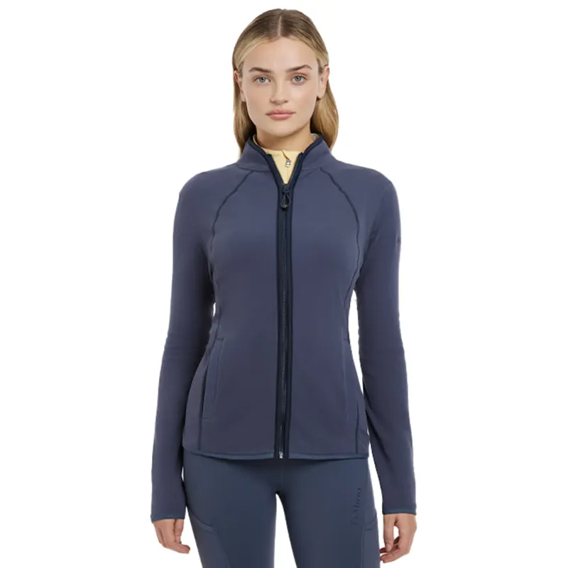 LeMieux Faye Ladies Fleece Zip Through - Dusk Blue-1