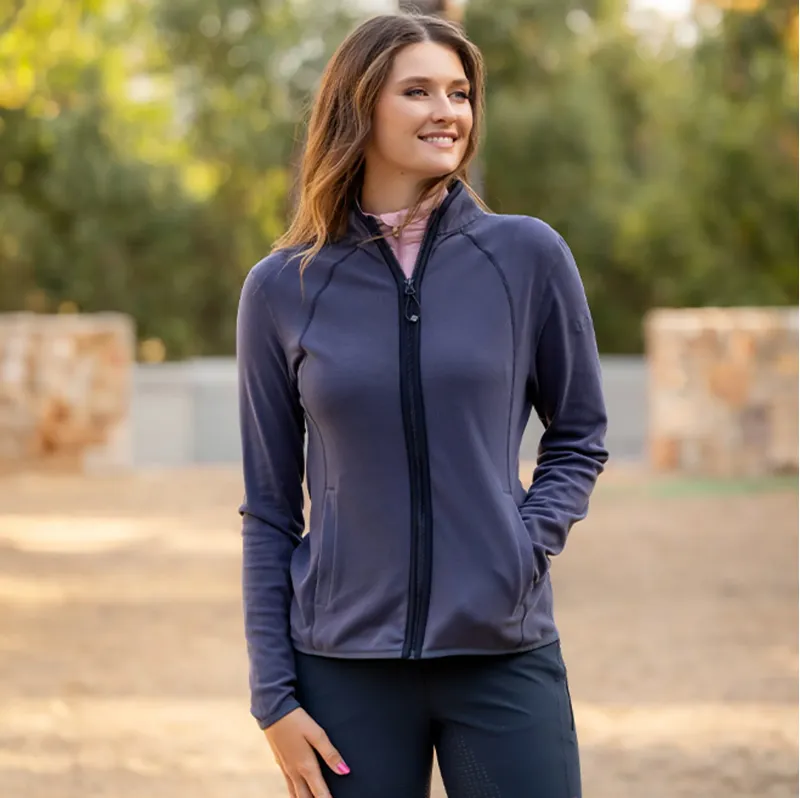 LeMieux Faye Ladies Fleece Zip Through - Dusk Blue-4