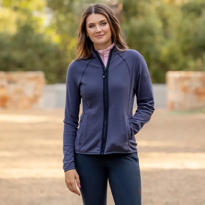 LeMieux Faye Ladies Fleece Zip Through - Dusk Blue-5