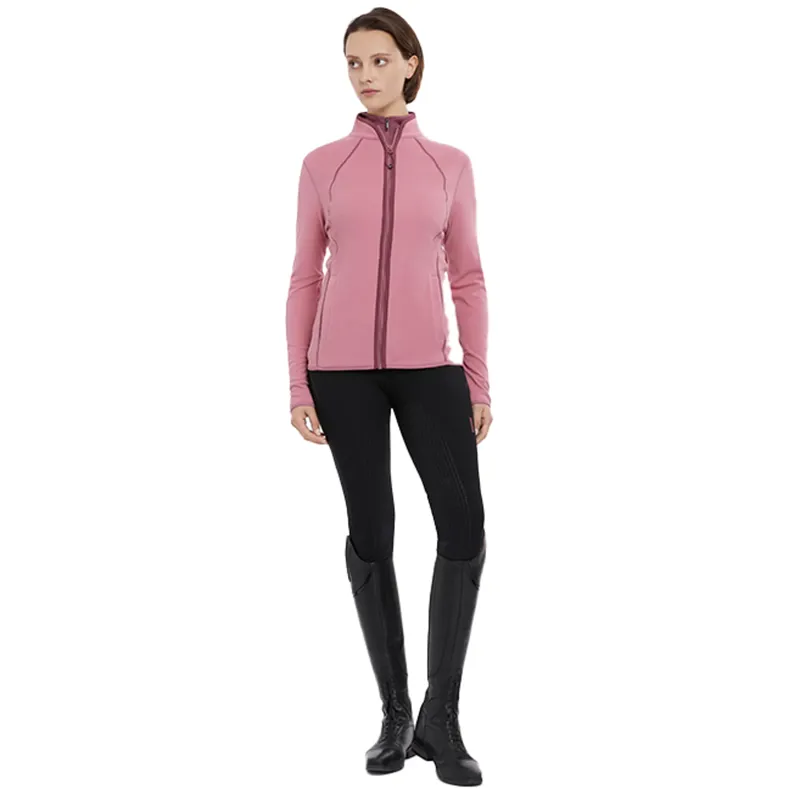 LeMieux Faye Ladies Fleece Zip Through - Peony-3
