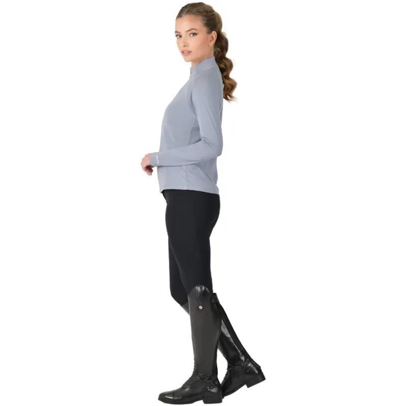 WeatherBeeta Ladies Bamboo Long Sleeve Performance Base Layer - Bluestone -1