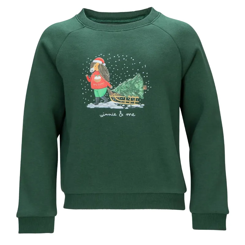 Shires Winnie and Me Festive Childrens Sweatshirt - Green