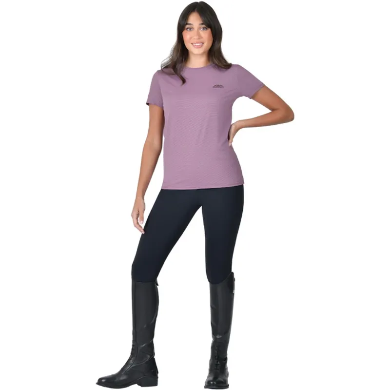 WeatherBeeta Ladies Relaxed UV Short Sleeve Tee - Mauve Wine -1