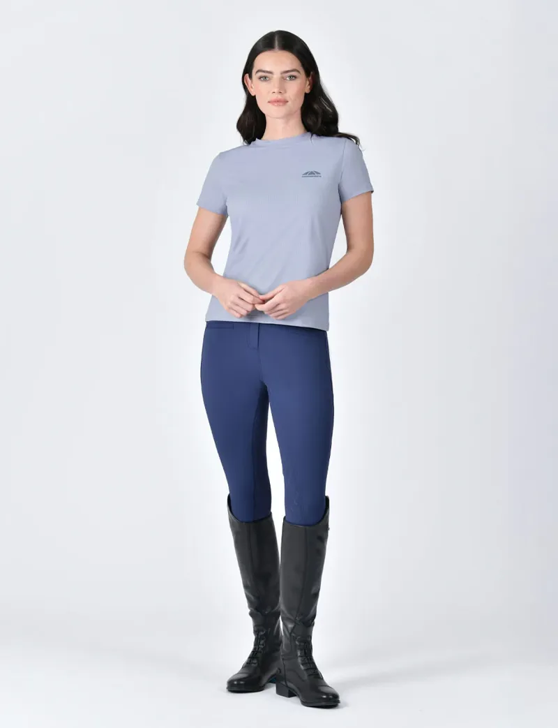 WeatherBeeta Women's Relaxed Copper UV Short Sleeve Tee - Bluestone -1