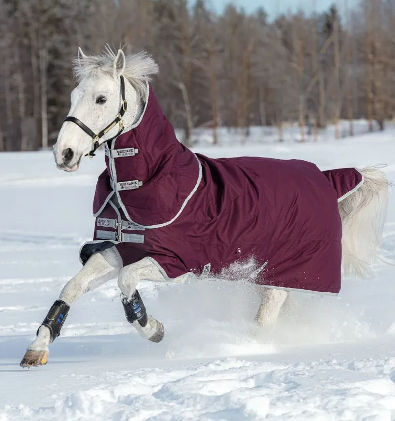 Horseware Amigo Hero Ripstop Plus 200g Turnout Rug - Fig/Silver-1