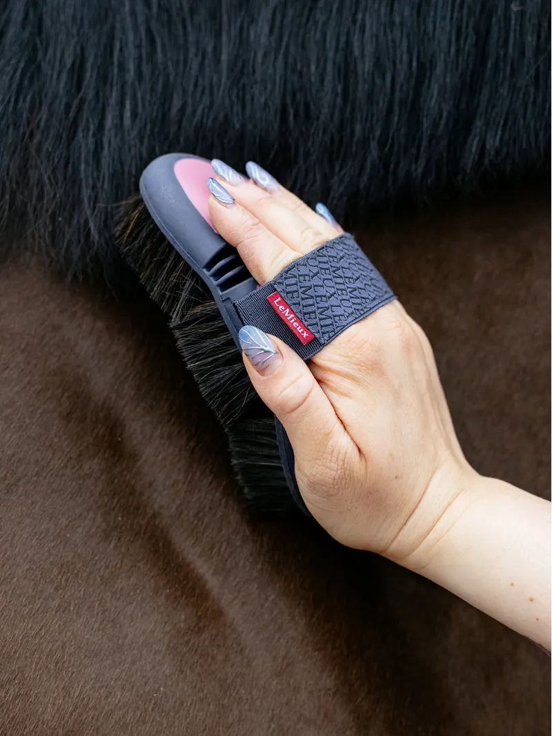 LeMieux Flexi Horse Hair Body Brush - Peony-1