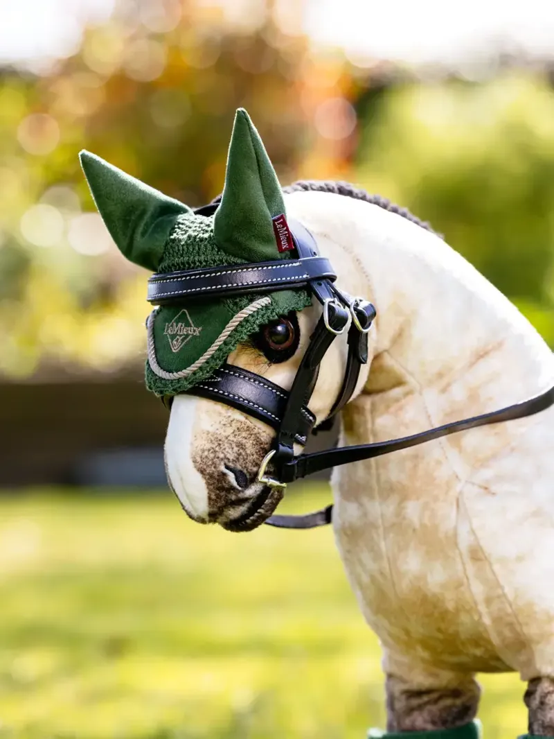 LeMieux Toy Pony Fly Hood - Hunter Green-1