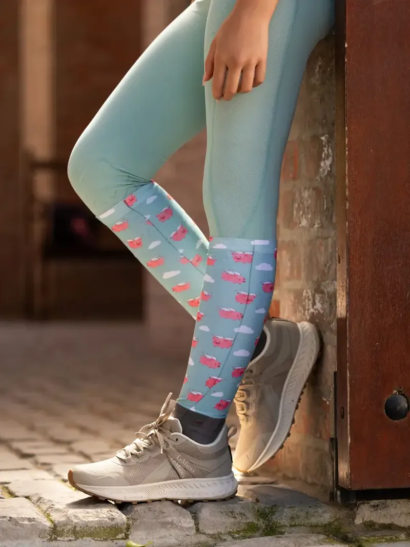 LeMieux Footsie Socks - Flying Pigs-1
