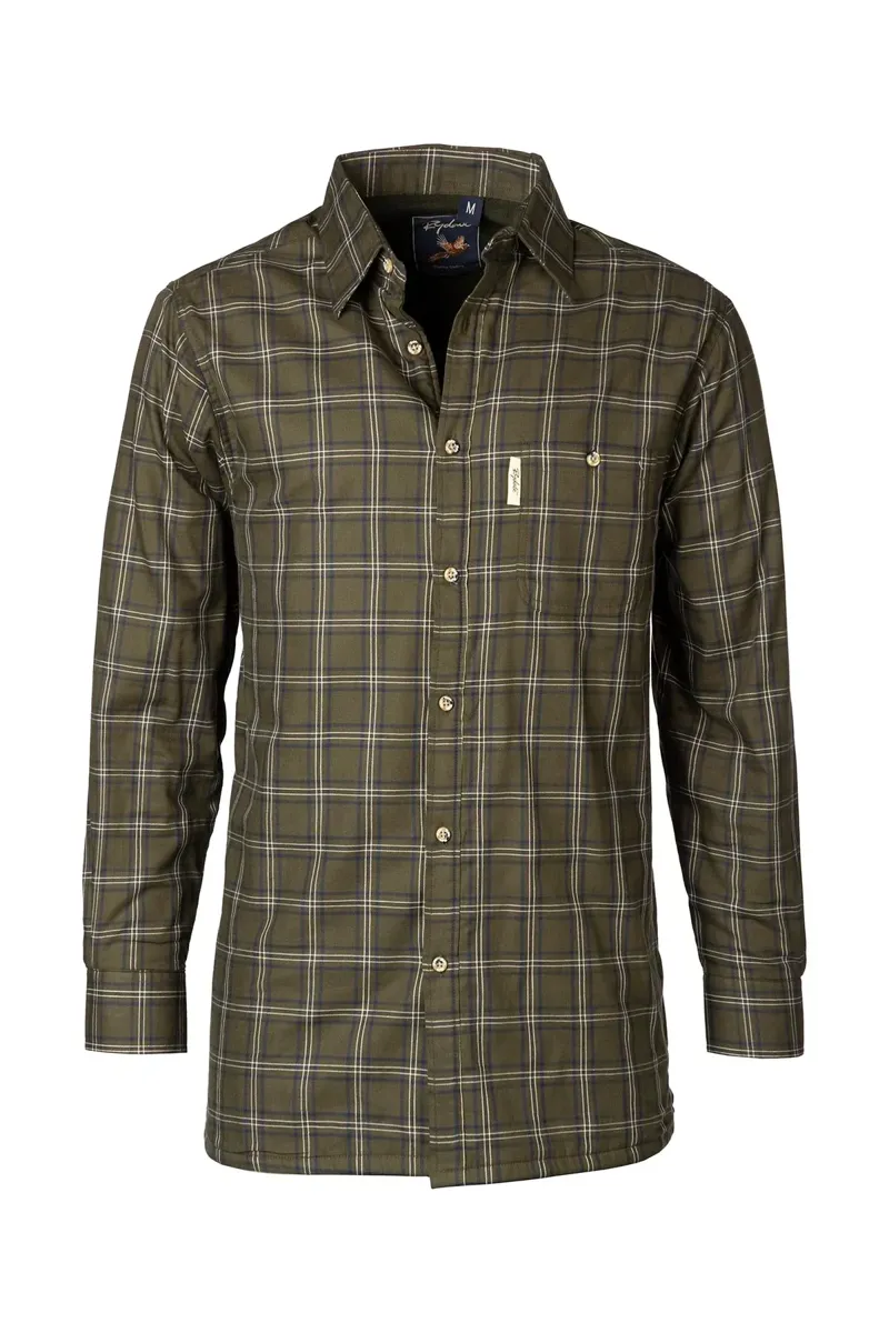 Rydale Men's Fleece Lined Shirt - Dark Olive