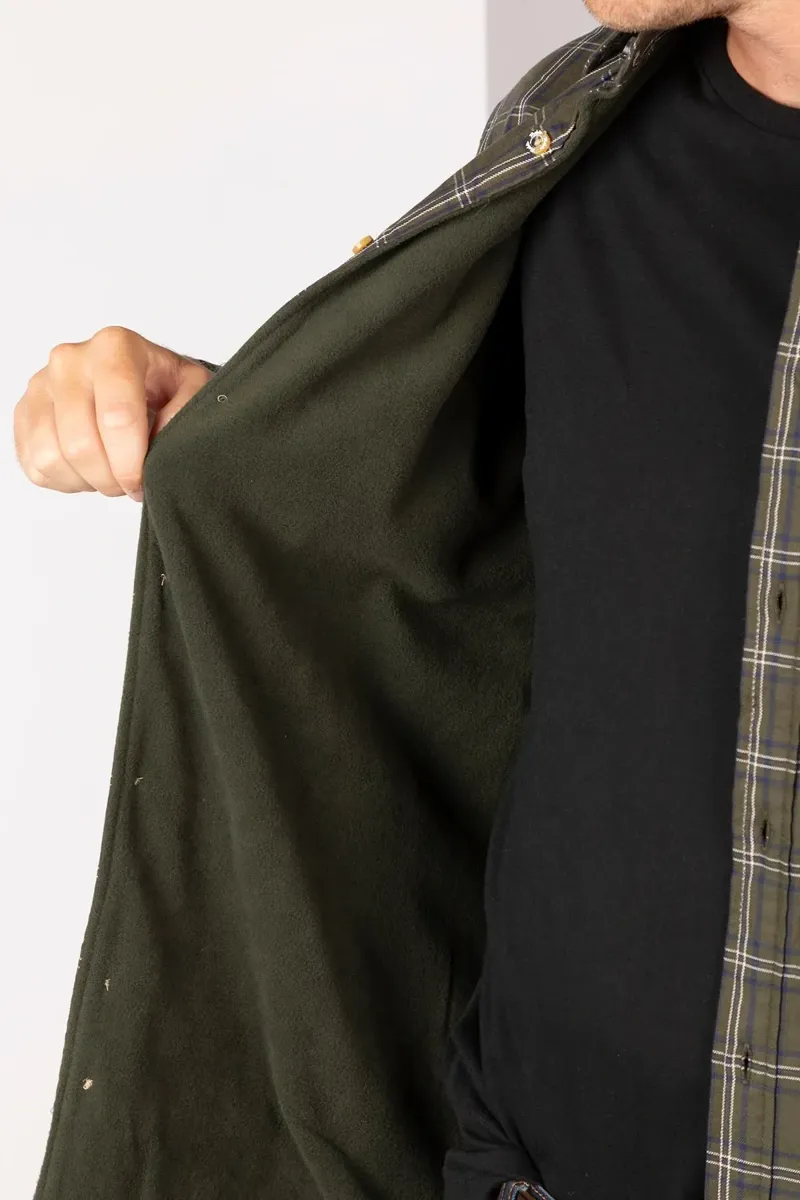 Rydale Men's Fleece Lined Shirt - Dark Olive-4