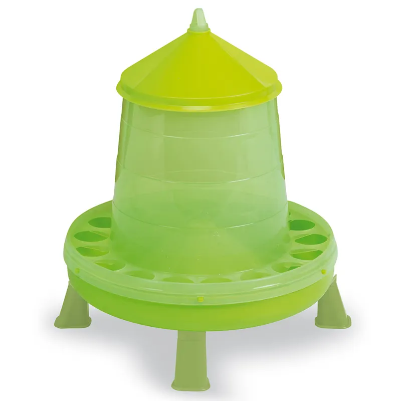 Gaun Poultry Feeder Plastic With Legs - Green-1