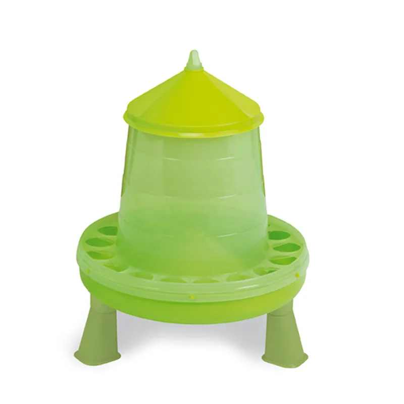 Gaun Poultry Feeder Plastic With Legs - Green