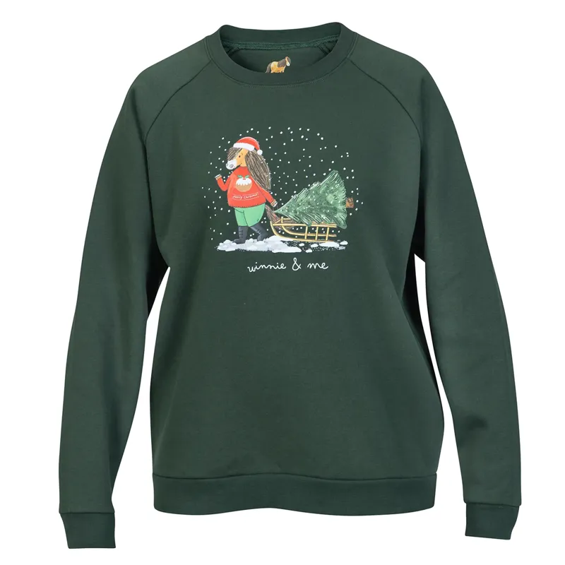 Shires Winnie and Me Festive Sweatshirt - Adult Green