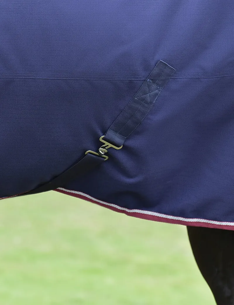 WeatherBeeta ComFiTec 220g Essential Turnout Rug - Navy/Burgundy -6