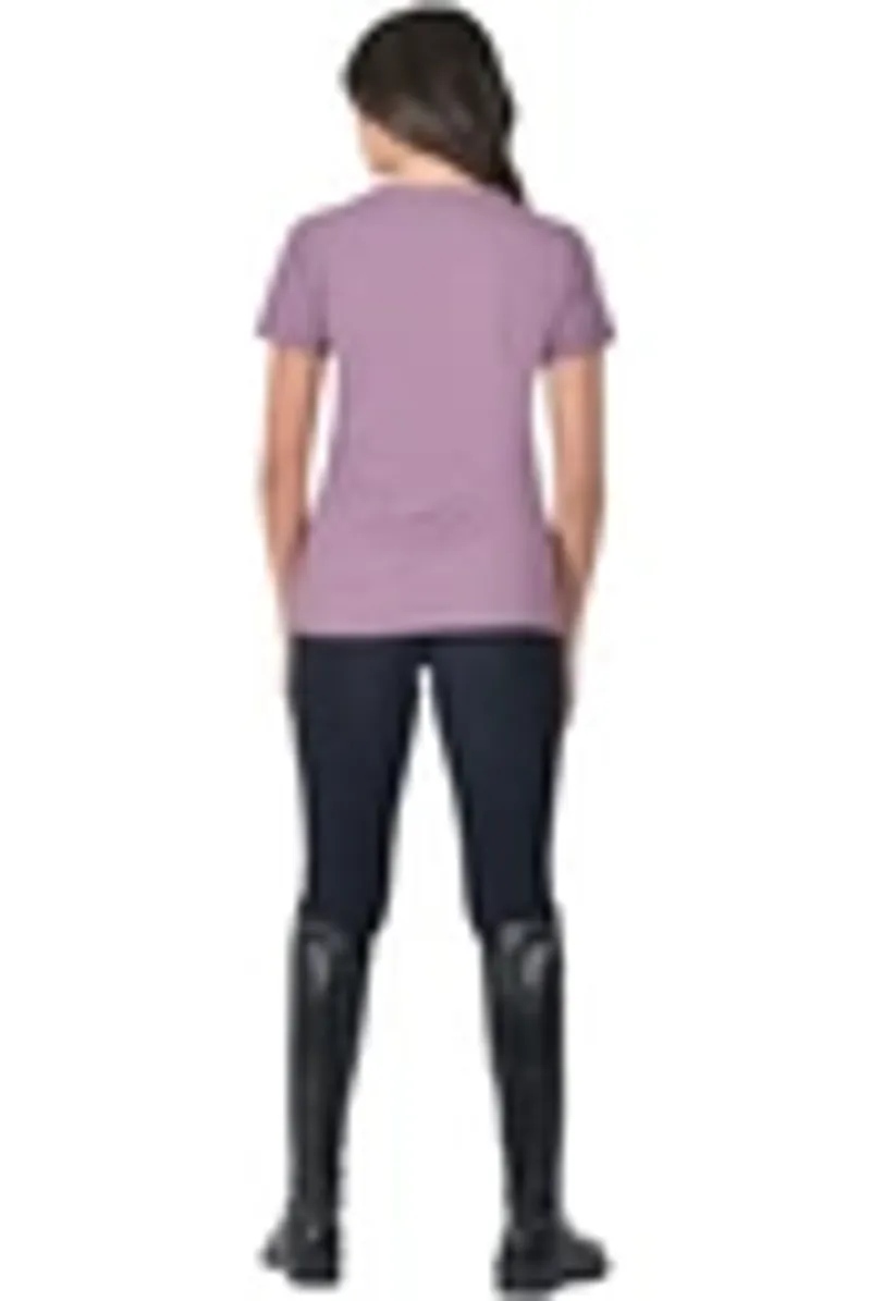 WeatherBeeta Ladies Relaxed UV Short Sleeve Tee - Mauve Wine -3