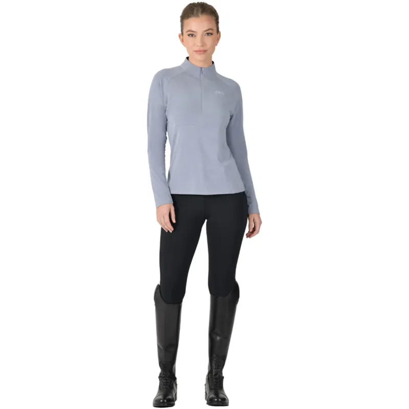 WeatherBeeta Ladies Bamboo Long Sleeve Performance Base Layer - Bluestone -2
